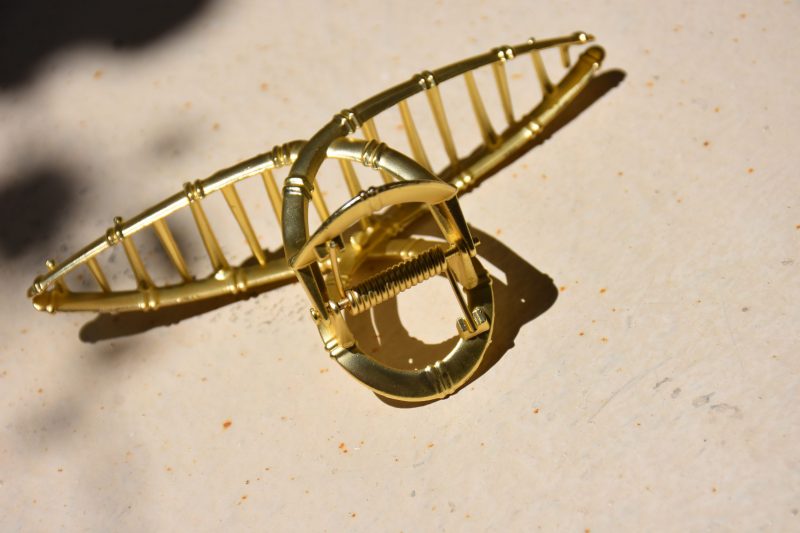 gold bamboo loop claw clip